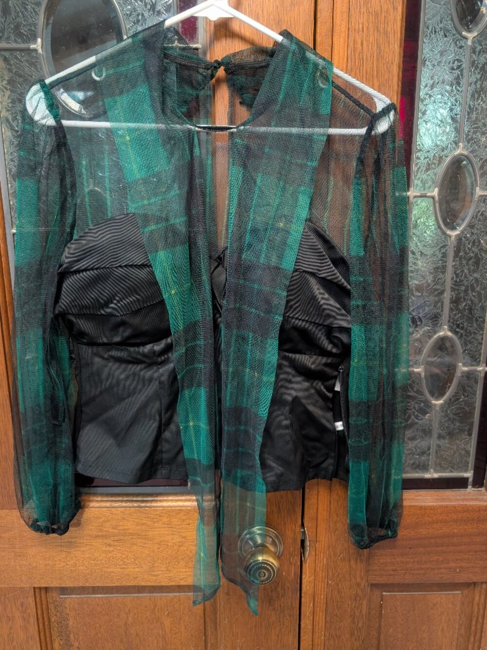 Womens structured black sweetheart bustier, size Large